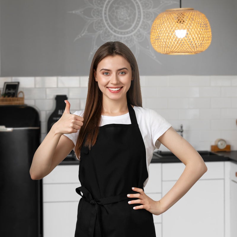 Avalon Kitchen black apron for women black aprons bulk chef apron for men grilling aprons for men - Image 4